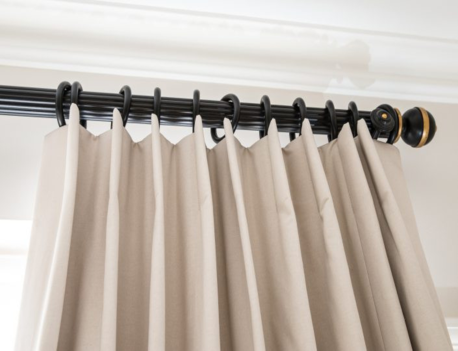 Single pinch pleat curtains